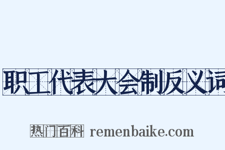 职工代表大会制反义词是什么意思的图片